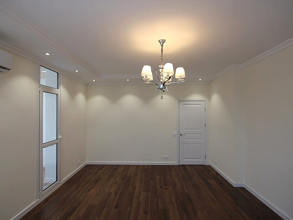 двухуровневый натяжной потолок